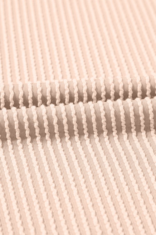 Vestido Curto Camiseta Pergaminho Tricot Cordado Gola Redonda Manga Bufante